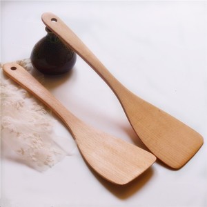 Herramienta de cocina de mango largo grande y plano de 32cm, espátula <span class=keywords><strong>ranurada</strong></span>, espátula para servir, olla de madera de haya, cuchara de cocina - Product Image 1