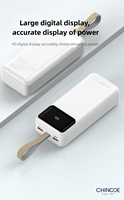 Lampe de poche LED portable originale 30000 mAh Powerbank 30000 mAh Type C Power Bank avec lumière forte