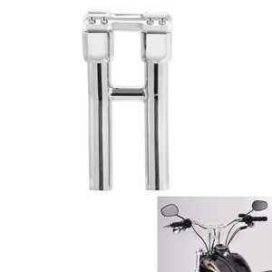 Rehausseurs de guidon chromés XF160734-E 9.84 "pour Harley 1.25" Bar Softail 99-22 <span class=keywords><strong>Dyna</strong></span> 99-17 - Product Image 1