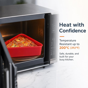 Caja de Almacenamiento de Pizza de Silicona, Hermética, a Prueba de Fugas, de Grado Alimenticio, Resistente al Calor, Apta para Microondas y Lavavajillas, con Tapas - Product Image 4