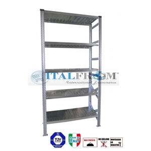 Modulo Iniziale Scaffalatura per Magazzino Zincata H 300 cm X L 90 cm X P 40 cm 5 Ripiani CAPACITÀ DI CARICO 235 Kg/Struttura a Bulloni Imballaggio in Cartone - Product Image 1