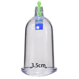 3.5Cm Chinese Traditionele Curve Vaccum Zuignap Cupping Met Pomppistool Zuignappen Terug Massage