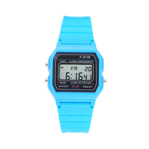 Student Children's Sports Digital Electronic Watch F-91w Multi-Function Luminous Alarm <strong>Clock</strong> Square Design - Product Image 4