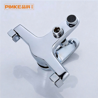 Robinet de douche de bain en laiton chromé à montage sur plan, avec douchette pluie, cartouche céramique, mitigeur monocommande, pour salle de bain et hôtel, Hanafiyyat Dush