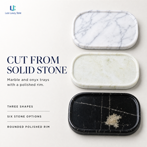 Plateau <span class=keywords><strong>de</strong></span> toilette ovale <span class=keywords><strong>en</strong></span> marbre naturel Luca |   Plateau à bijoux <span class=keywords><strong>en</strong></span> pierre polie, Récipient à parfum, Organisateur <span class=keywords><strong>de</strong></span> salle <span class=keywords><strong>de</strong></span> bain, Décoration intérieure, Personnalisé OEM - Product Image 6
