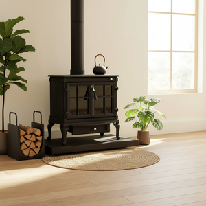 Caminetto in Ghisa a Legna dal Design Tradizionale, Riscaldamento Decorativo, Installazione Autoportante, Garanzia 5 Anni, <span class=keywords><strong>per</strong></span> Soggiorno Interno - Product Image 6