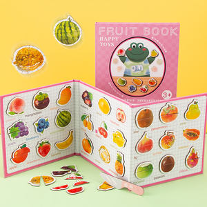 Juguete Educativo Preescolar, Rompecabezas de Frutas, Juego de Viaje, Libro de Rompecabezas Magnéticos con Dibujos Animados para Niños - Product Image 1
