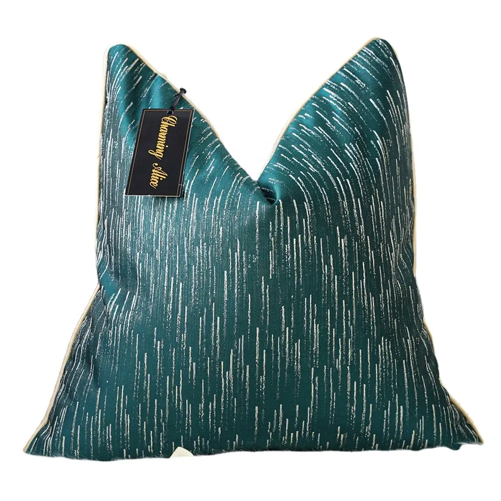 Jacquard Cushion Cover Decorative Square Luxury Pillowcases 18x18 Jacquard Throw Pillow Covers Home Decor Cushion Cover