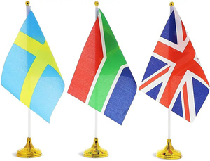 Custom Mini Table <b>Flag</b> Small Desk <b>Flags</b> Vivid Color Table <b>Flag</b> with Stand - Product Image 2