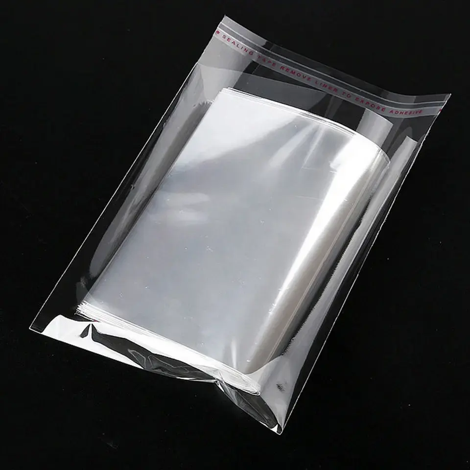 Prezzo di fabbrica su misura imballaggio di stampa trasparente Opp sacchetti di plastica con autoadesivo per caramelle vestiti Bopp Bag