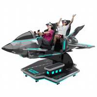 Funspace Factory, venta al por mayor, parque temático de entretenimiento, funciona con monedas, 2 asientos, simulador de avión Vr, máquina de juego de disparos