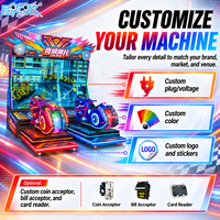 Machine de jeu d'arcade de course de motos City Rival à monnayeur, jeu de course de motos 2 joueurs pour centre de divertissement