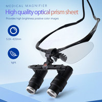 5.0X-420mm loupe médicale dentaire Kepler grossissement binoculaire loupe dentaire chirurgie loupe chirurgicale réglable gratuit