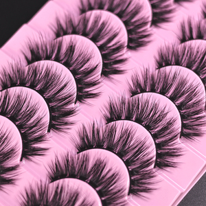 Bán Buôn Nhà Cung Cấp Của Spikely Lông Mi Vegan Nga Handmade Dải Lông Mi Wispy Đầy Đủ Tổng Hợp Tóc 0.07Mm Độ Dày Màu Đen Bông - Product Image 2