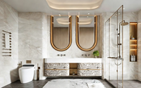 Servicio de Diseño de Baños de Lujo, Diseño Profesional de Baños, Decoración Integral con Renderizado 3D y Suministro de Materiales