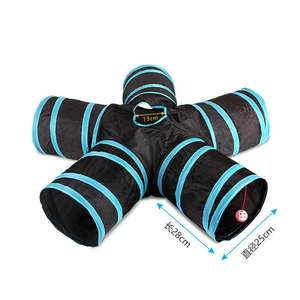 Jouet tunnel interactif et éducatif pour chat, pliable, en polyester écologique, moderne et amusant - Product Image 3