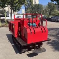 Mini-dumper chenillé tout-terrain de 2 tonnes avec déchargement hydraulique, moteur diesel pour travaux de jardinage et agricoles