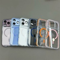 Muestras Gratis, Funda Magnética Resistente a Impactos para iPhone 17 18 Pro Max, Transparente, Antideslizante, Duradera, de TPU y PC, en Colores Modernos
