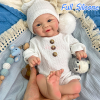 Poupée Reborn en Silicone Peinte à la Main de 17 Pouces, Souriante, Corps Souple Vivienne, pour Collectionniers et Expositions Artistiques (Vente en Gros)