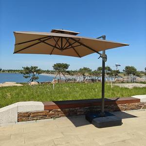 3m x 3m đôi-Top NHÔM VUÔNG vườn ô Windproof có thể gập lại cho sử dụng ngoài trời khách sạn bãi biển hiện đại bù đắp lớn - Product Image 5