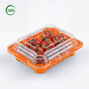 Boîtes à fruits en plastique PET transparent avec couvercles sécurisés pour éviter <span class=keywords><strong>les</strong></span> éclaboussures des fruits juteux comme <span class=keywords><strong>les</strong></span> fraises et <span class=keywords><strong>les</strong></span> <span class=keywords><strong>raisins</strong></span> - Product Image 2