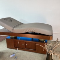 Table de massage électrique moderne inclinable à 4 moteurs, relevable d'une seule touche, pliable et portable, pour salon, soins du visage, cils, beauté, spa et gym