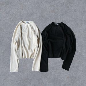 <span class=keywords><strong>Sweat</strong></span>-shirt thermique gaufré pour <span class=keywords><strong>homme</strong></span>, coupe ample, manches longues, imprimé dessin animé, avec logo personnalisé, délavage enzymatique, grammage lourd 320 GSM, effet vieilli - Product Image 4