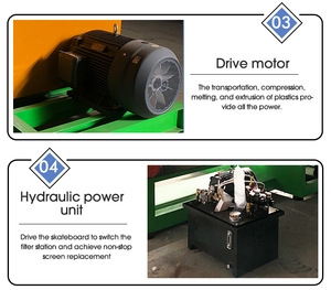 Machine <span class=keywords><strong>de</strong></span> granulation à vis simple haute efficacité pour flocons, granulateur plastique à haut rendement, granulateur plastique résistant à la corrosion - Product Image 5