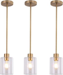 Lampade a Sospensione Dorate Regolabili in Altezza, Lampadari Vintage a Cupola, Illuminazione Antica in Ottone per Sala da Pranzo e <span class=keywords><strong>Cucina</strong></span> - Product Image 1