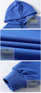Sweat à capuche personnalisable en coton/polyester avec logo frontal imprimé par transfert thermique, gaufré, unisexe, hiver, écologique - Product Image 4