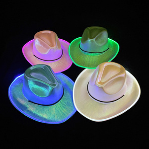 Chapeau de cowboy unisexe avec bord lumineux LED clignotant, chapeau lumineux amusant pour mariage, bal de promo, fête d'anniversaire, Halloween, Noël, accessoires de fête - Product Image 3