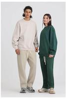 Sweat-shirt à capuche épais 510 g/m² en polyester et coton, col uni, coupe classique, logo personnalisé sur le devant, pour les détaillants