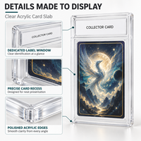 Support de carte en acrylique transparent personnalisé avec fenêtre magnétique pour cartes gradées, étui de présentation pour cartes à collectionner TCG et cartes sportives