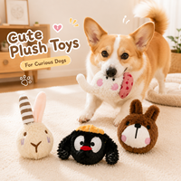 Jouets en peluche pour animaux de compagnie, mignons, 4 styles, couineurs, froissés, rebondissants, à mâcher, lapin, éléphant, ours, jouets de chasse