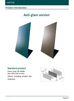 Hiitio Équipement d'énergie solaire BIPV Module de panneau solaire Série PV Module de mur-rideau Intervalle Version anti-éblouissement Panneaux PV