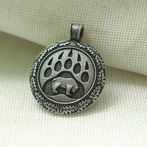 Pendentif patte d'ours Viking, talisman d'ours slave, collier pour homme païen, pendentif nordique, talisman celtique. - Product Image 5