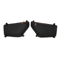 Sac de rangement pour portes avant X3 UTV pour Can Am Maverick X3 Maverick X3 MAX R RR 4x4 XMR XDS 2017+ Gris/Points de couture rouges