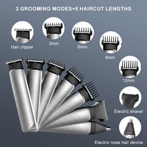 Tondeuse à barbe électrique rechargeable USB Komingdon pour hommes - Tondeuse multifonctionnelle 3-en-1 pour cheveux <span class=keywords><strong>et</strong></span> <span class=keywords><strong>nez</strong></span>, utilisation hôtelière - Product Image 3