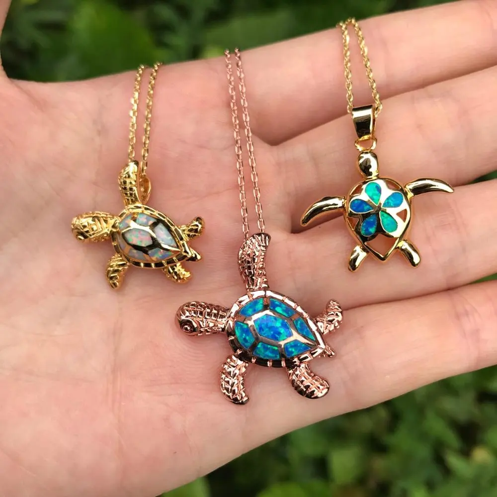 LS-D586 Unicorno Opal Della Collana Della Tartaruga di Fantasia I Bambini Dei Monili Elegante Opal Collana di Fascino