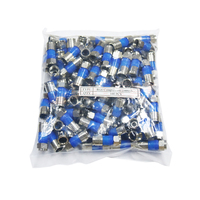 Conector BNC Macho para CATV, Conector de Compresión para Cable Coaxial RG6 Tipo F con Carcasa de Latón, Impermeable IP67 para TV