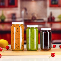 Pot en verre flint Paragon haut de gamme de 200 ml, 250 ml, 375 ml, 500 ml, 720 ml pour l'emballage alimentaire, les conserves d'olives, les sauces, les cornichons et les chutneys