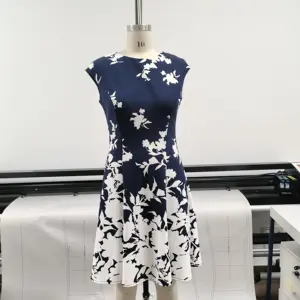 Dress Manufacturer Small Orders' Garment Manufacturers Luxury Placement Floral Dress Custom manufactured clothing