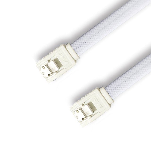 50CM 6Gb/s SSD 90 Degree Right Angle Nylon Sleeved White Black Red Blue Green HDD Cord Line SATA 3.0 III SATA3 7pin Data Cable