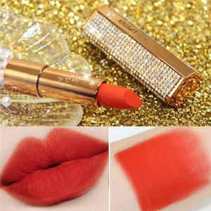 Label Pribadi Casing Lipstik Dekorasi Berlian Imitasi Matte, Mudah Diwarnai Lipstik Tahan Lama - Product Image 6