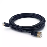 10Gbps 4 pasang Lan Patch RJ45 konektor Cat7 panjang kabel jaringan dapat disesuaikan