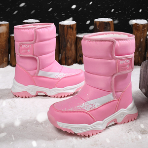 Stivali Invernali Rosa Personalizzabili OEM per Bambine, <span class=keywords><strong>Scarpe</strong></span> Slip-On Calde con Pelliccia, Piattaforma in Cotone, Stivali da <span class=keywords><strong>Neve</strong></span> per Bambini - Product Image 6