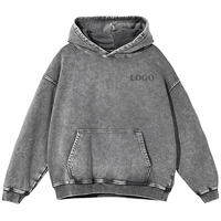 Sweat à capuche pour homme en coton 100% lavé, avec impression numérique, coupe ample et doublure intégrée