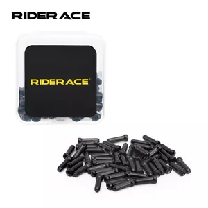 Riderace 50 Stks/partij Remdraad Staartdop Aluminium Mtb Fiets Shifter Kabel Lijn Einde Bescherming Cover Wielrennen Accessoires