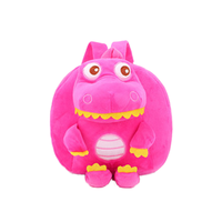 Broderie Logo Sac À Dos Rose Dinosaure Maternelle Sac À Dos Dragon En Peluche Dessin Animé Sac À Dos Sac