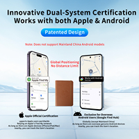 Support de passeport intelligent avec suivi GPS anti-perte, compatible iOS et Android, certifié MFi, recharge sans fil, batterie 400 mAh